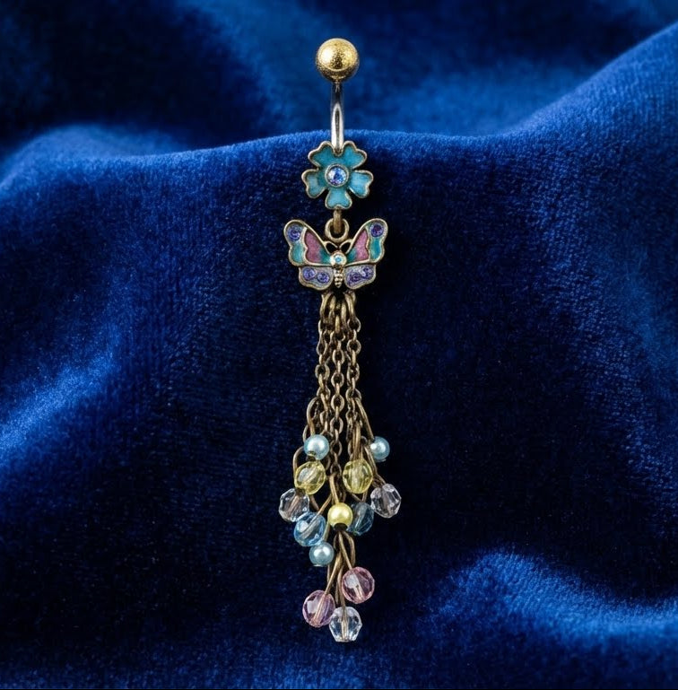 Butterfly Garden Belly Ring