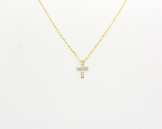 Minimal Cross Necklace