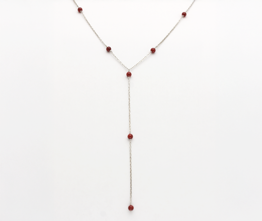 Red Lariat Necklace