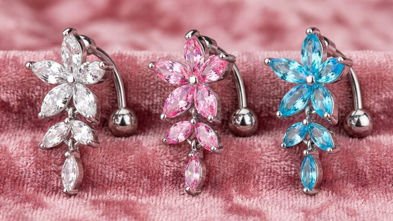 Flower Petal Belly Ring