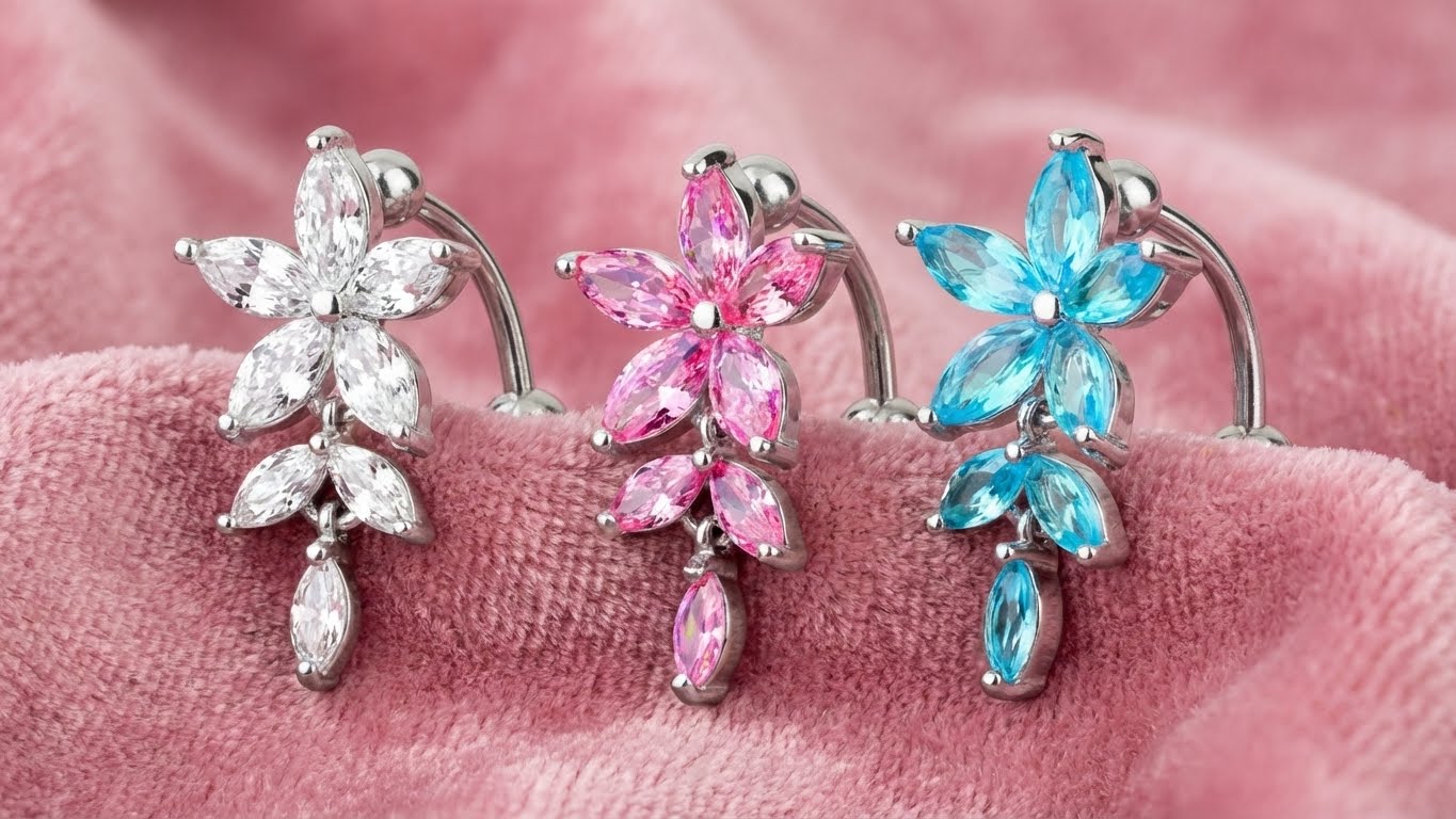 Flower Petal Belly Ring