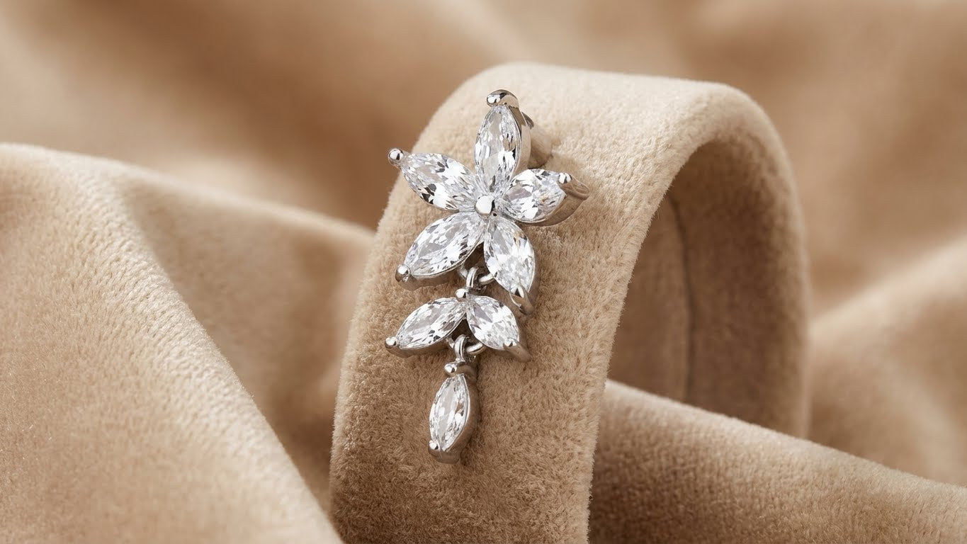 Flower Petal Belly Ring