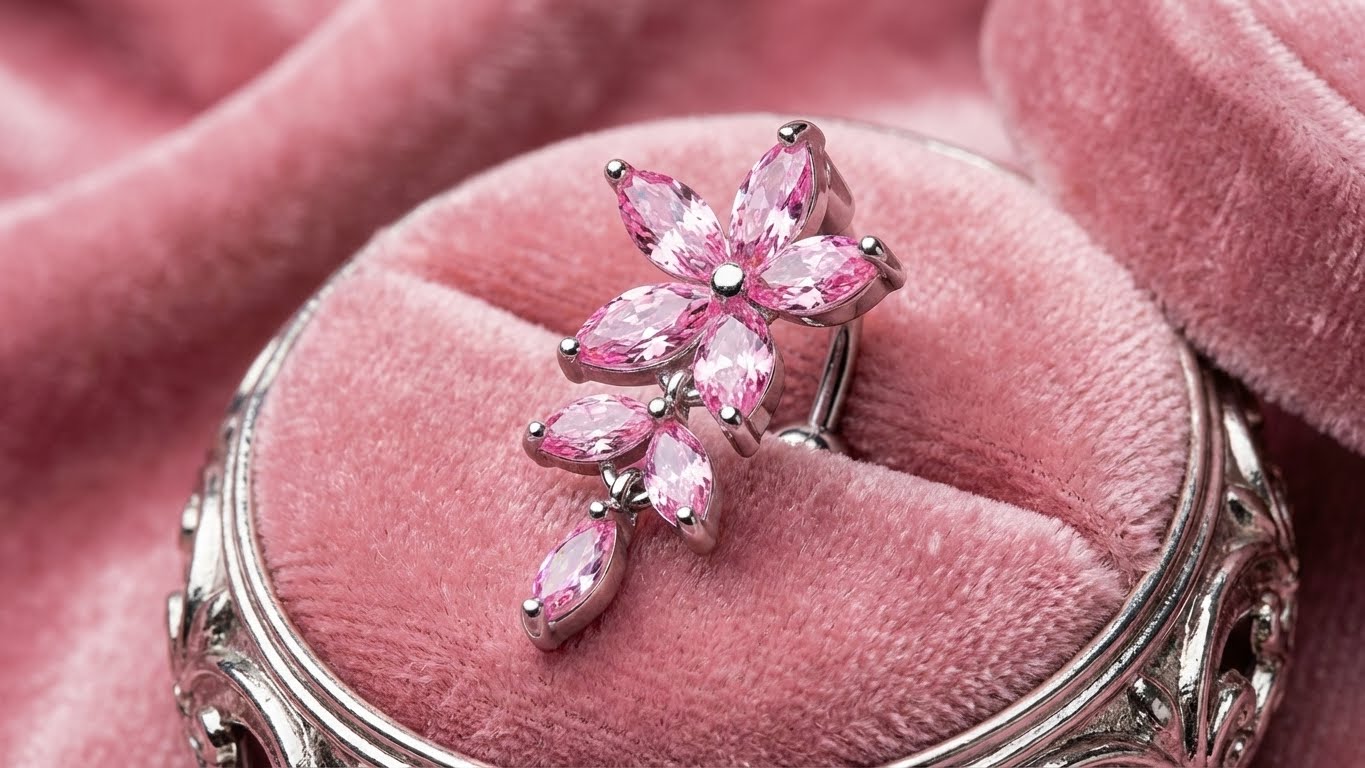 Flower Petal Belly Ring