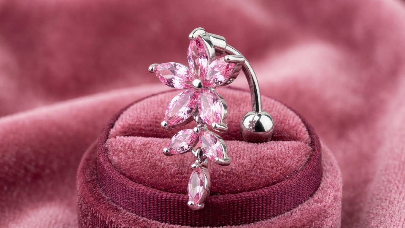 Flower Petal Belly Ring