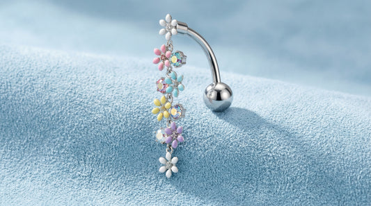 Dangly Flower Belly Ring