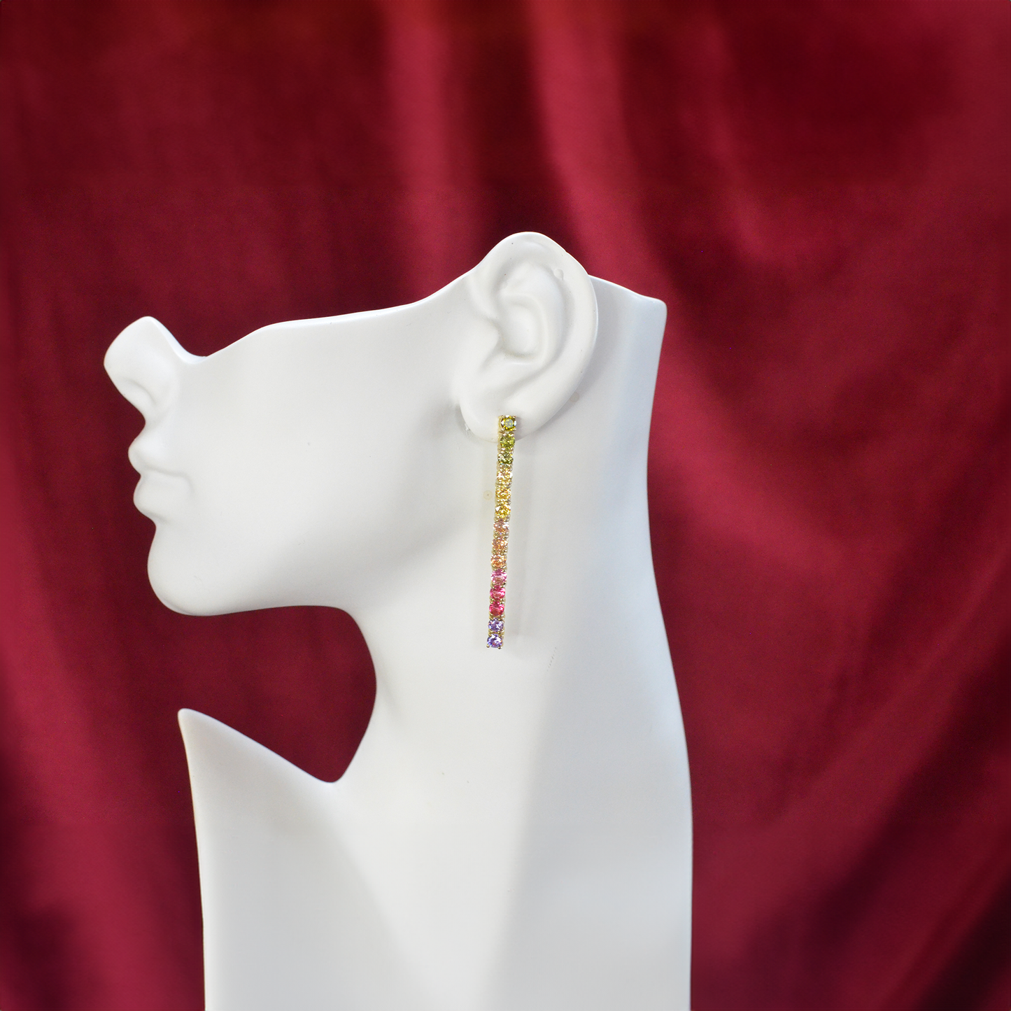 Rainbow Dangly Earrings