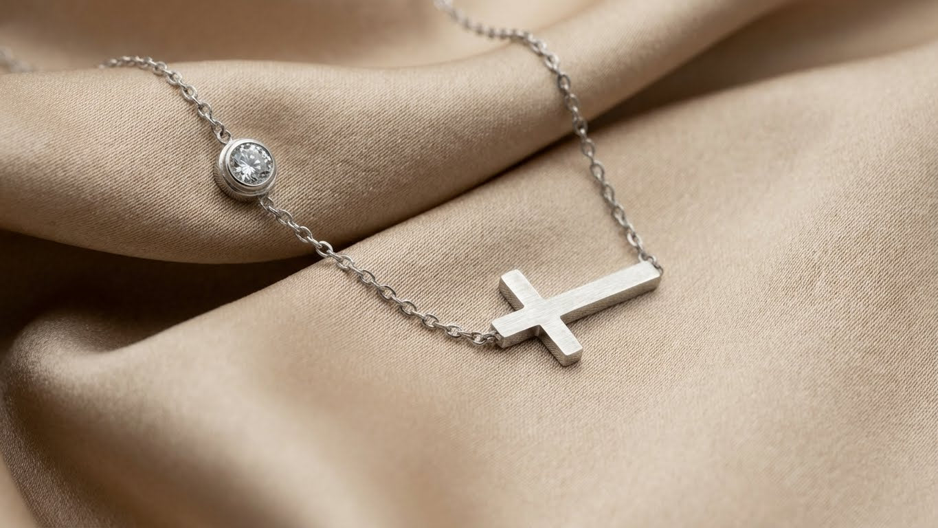Sideways Cross Necklace