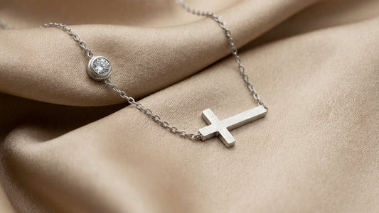 Sideways Cross Necklace