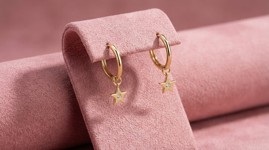 Gold Plated Star Hoops