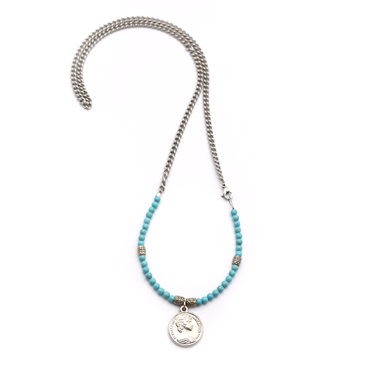 Turquoise Coin Beaded Belly Chain
