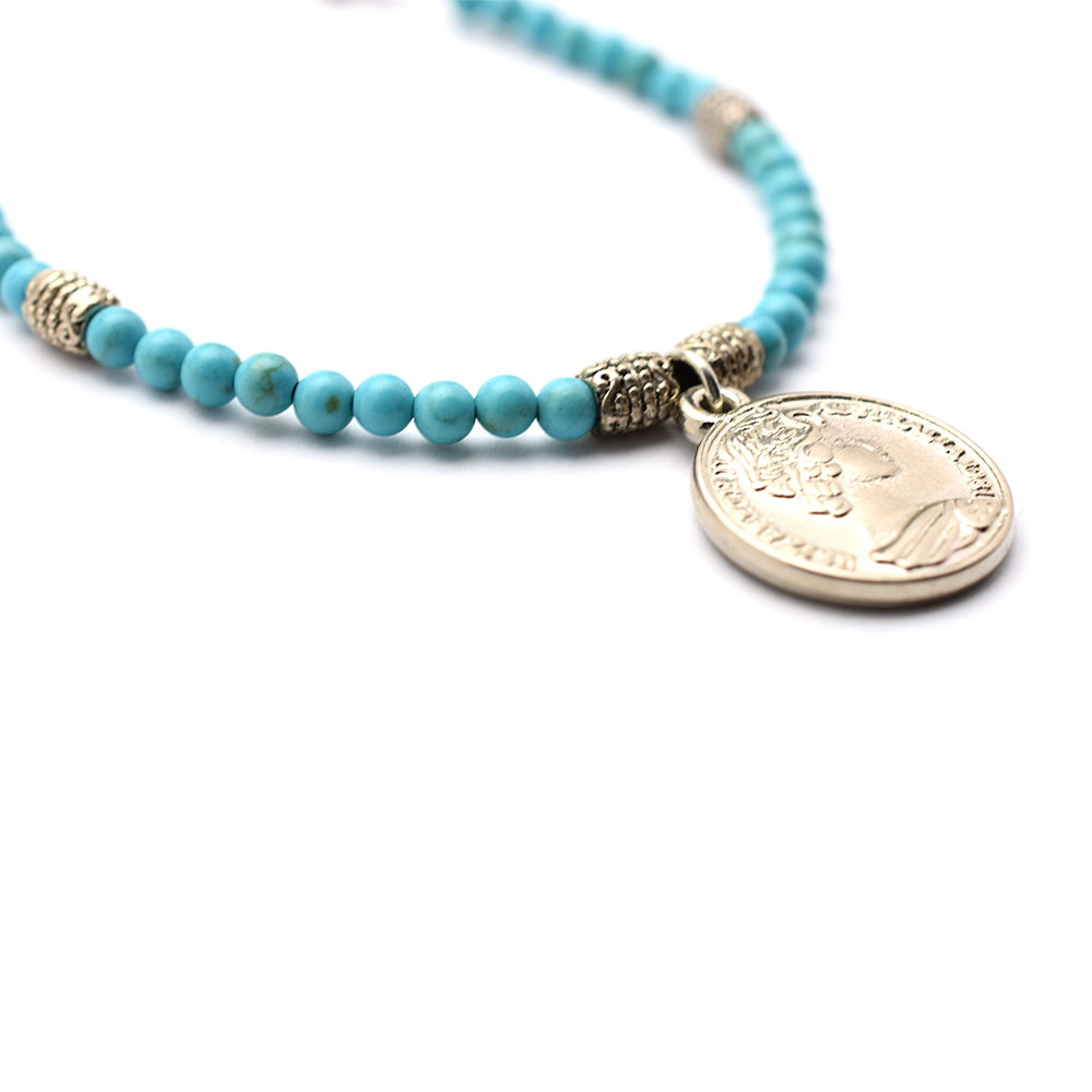 Turquoise Coin Beaded Belly Chain