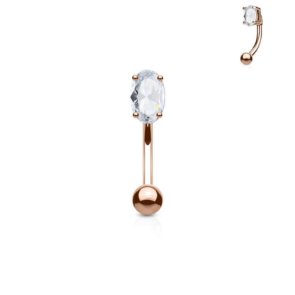 Minimal Oval Belly Ring