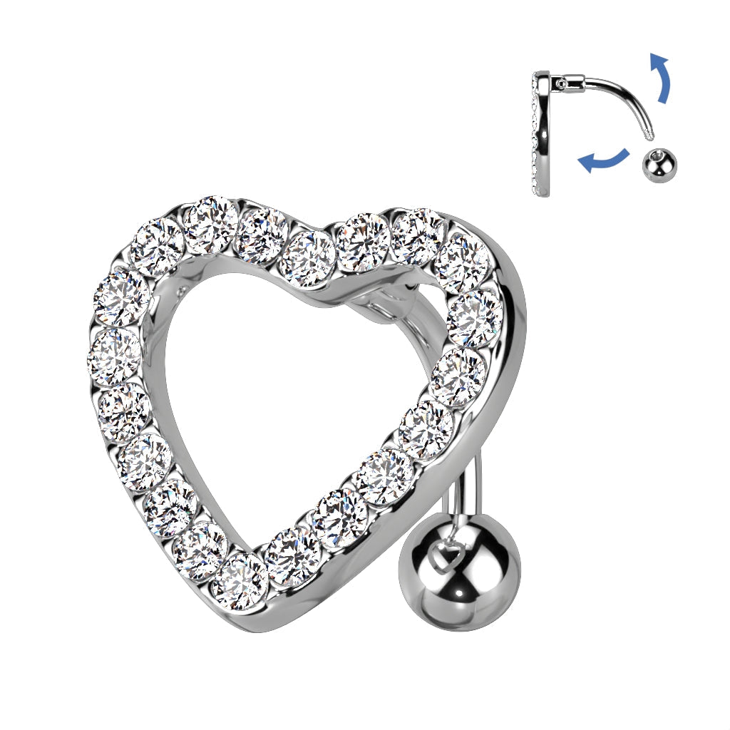 Yellow Heart Belly Ring