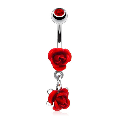 Dangly Rose Belly Ring
