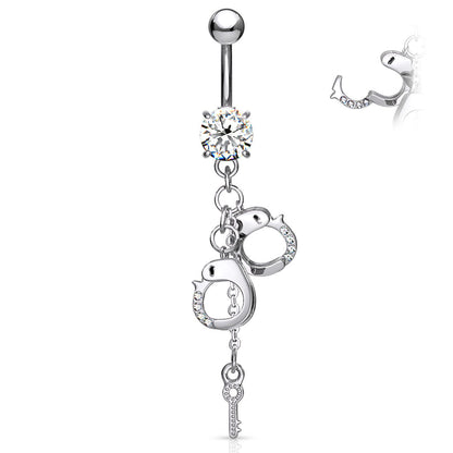 Dangly Handcuff Belly Ring