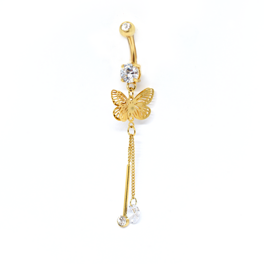 Dangly Butterfly Belly Ring