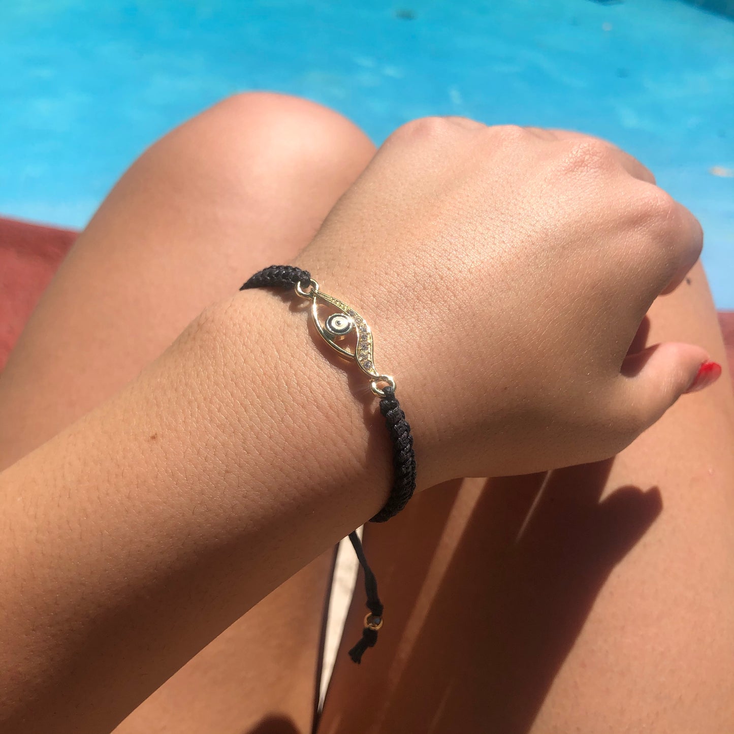 adjustable evil eye bracelet