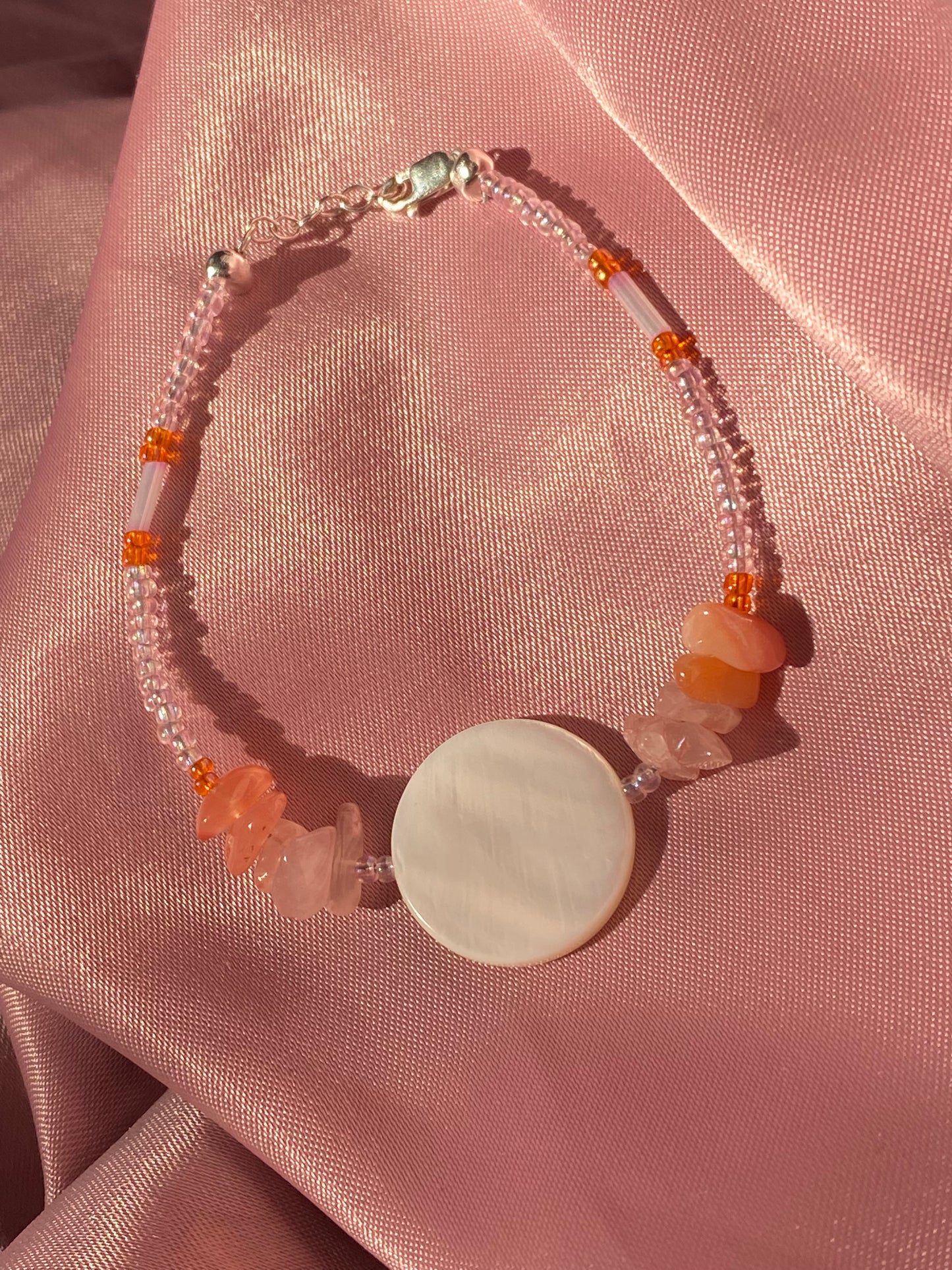 Coral & Pearl Bracelet