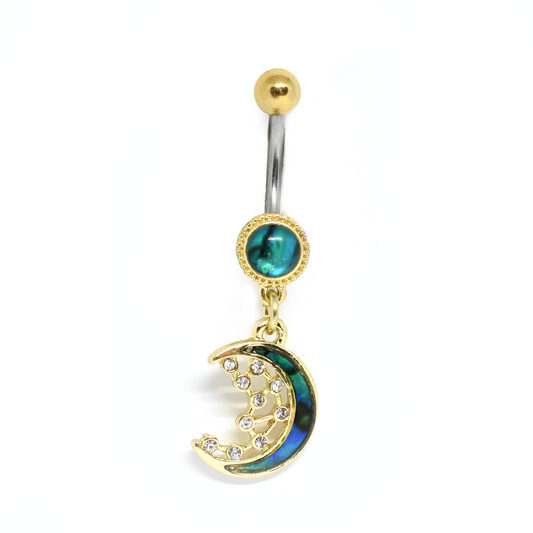 crescent belly ring