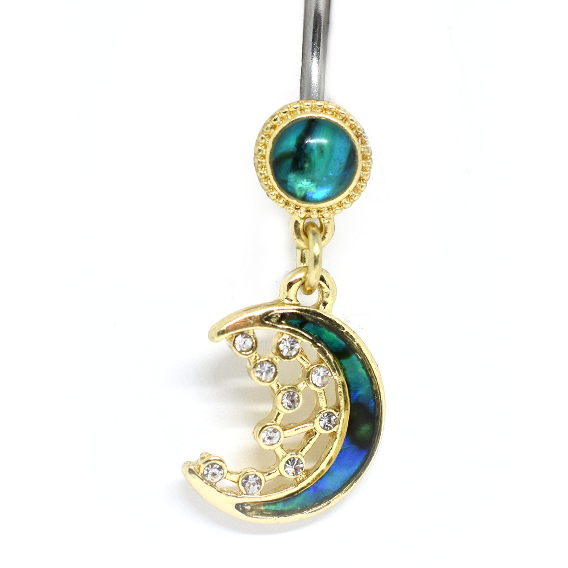 moon belly ring