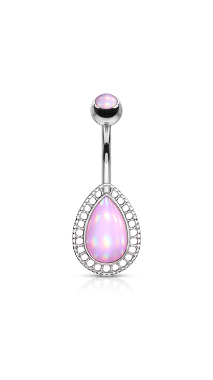 Pink Tear Belly Ring