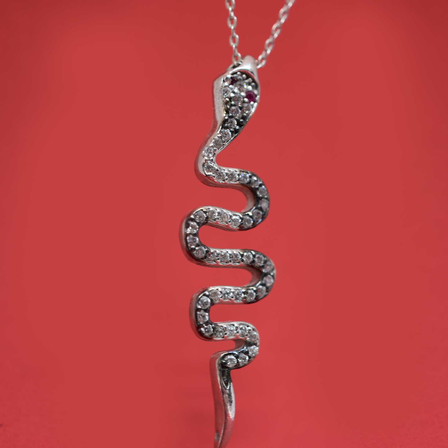 CZ Snake Necklace