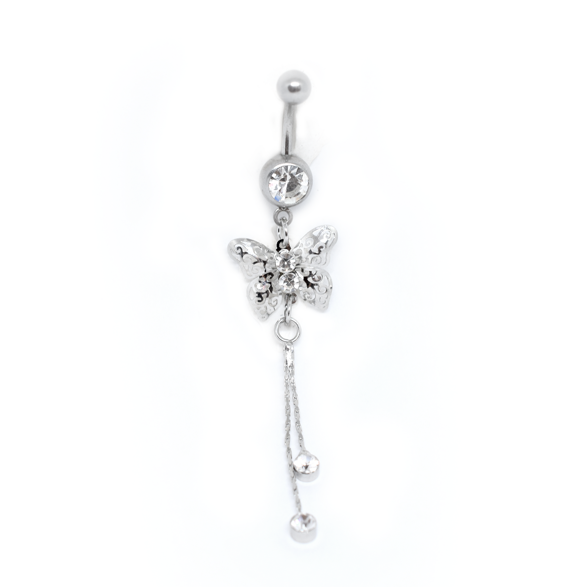 White 2025 belly ring