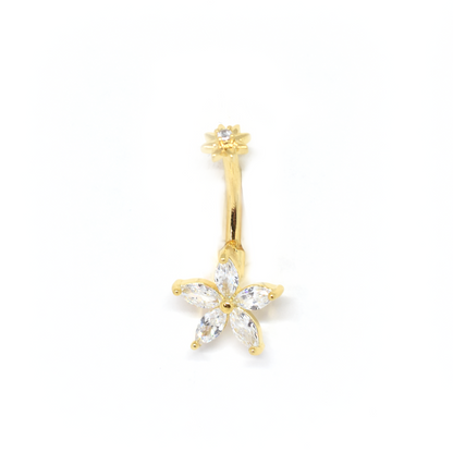 Yellow Flower Belly Ring