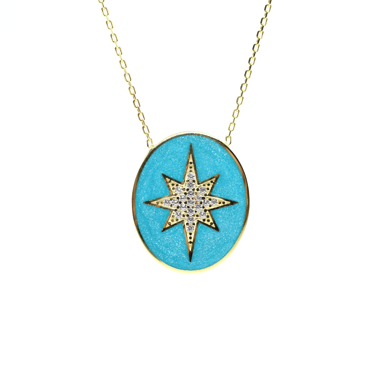 Dark Blue North Star Necklace